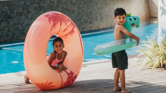 A beach club in Mauritius made for easy family days